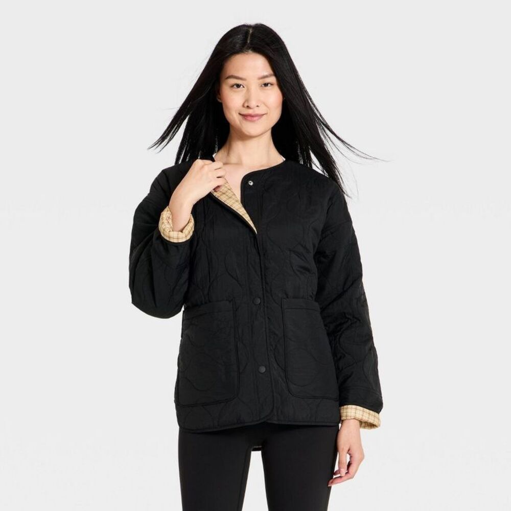 Women's Quilted Jacket - All In Motion Black S